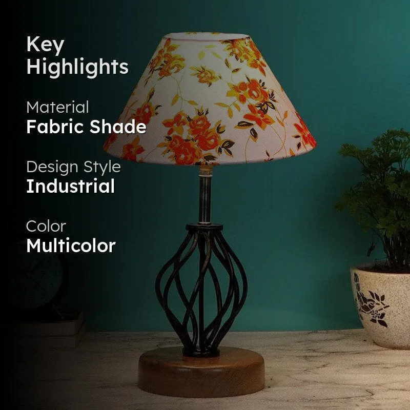 Floral Georgia Fabric Table Lamp - Multicolor media 2