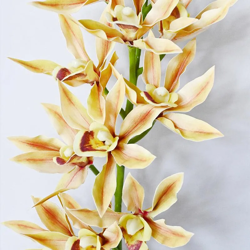 Artificial Orchid Flower Stick - Yellow - 3