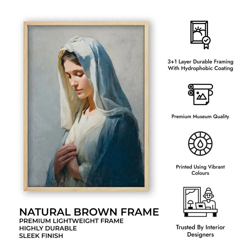 Grace in Devotion II Archival Paper Wall Painting With Brown Frame media 7