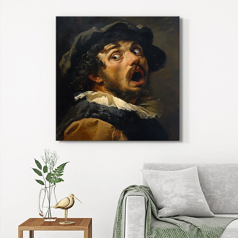 Bust Of A Man Wall Painting