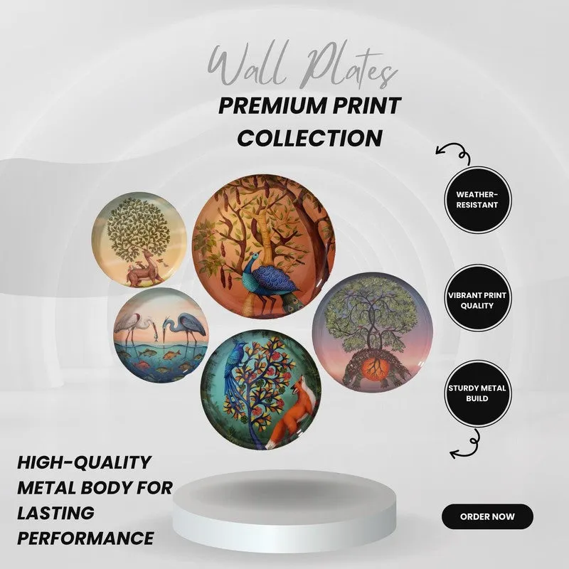 Mayur Harmony Wall Plates - Set of Five media 7