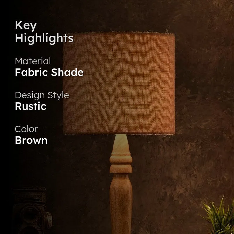 Vintage Dream Fabric Table Lamp - Brown media 2
