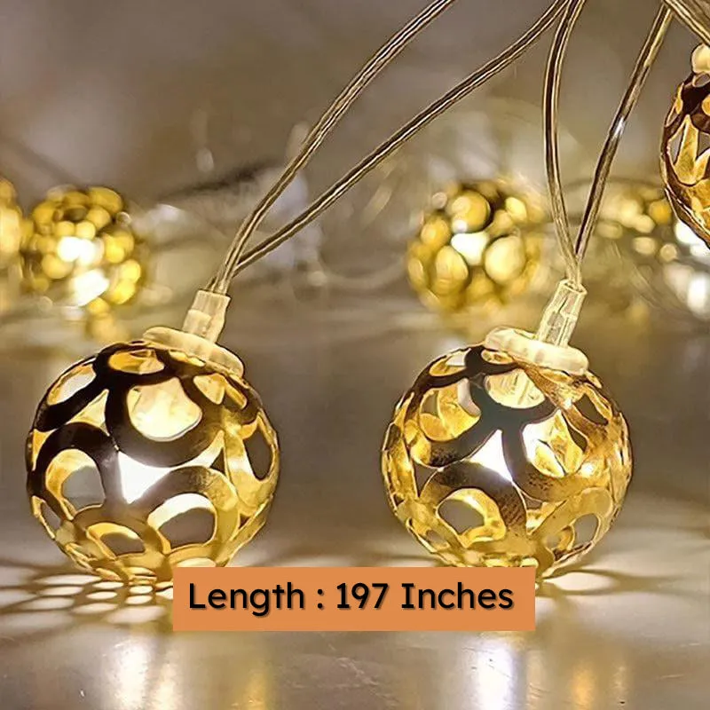 Globe Glow Metal String Light media 6