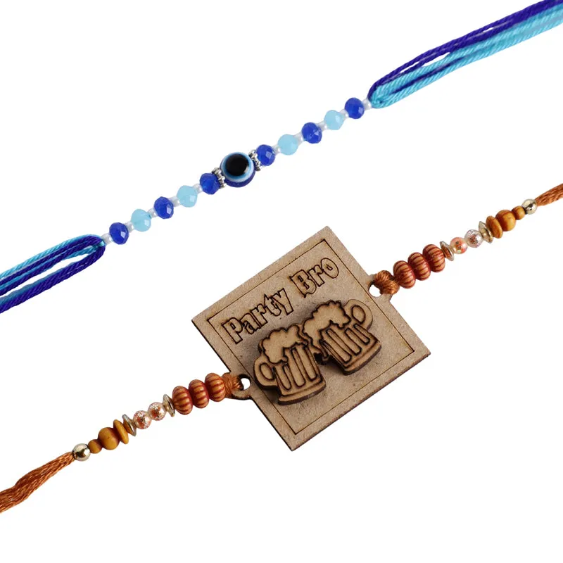 Party Bro Rakhi with Roli Chawal - Three Piece Set media 7