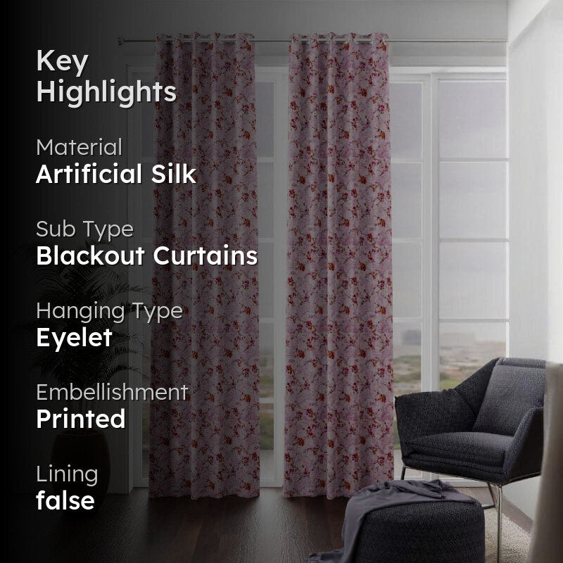 Pritha Floral Curtain - Set Of Two media 2