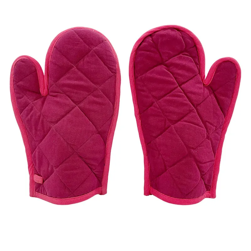 Swayam Teplo Kitchen Gloves (Red & Maroon) - Set Of Two media 5