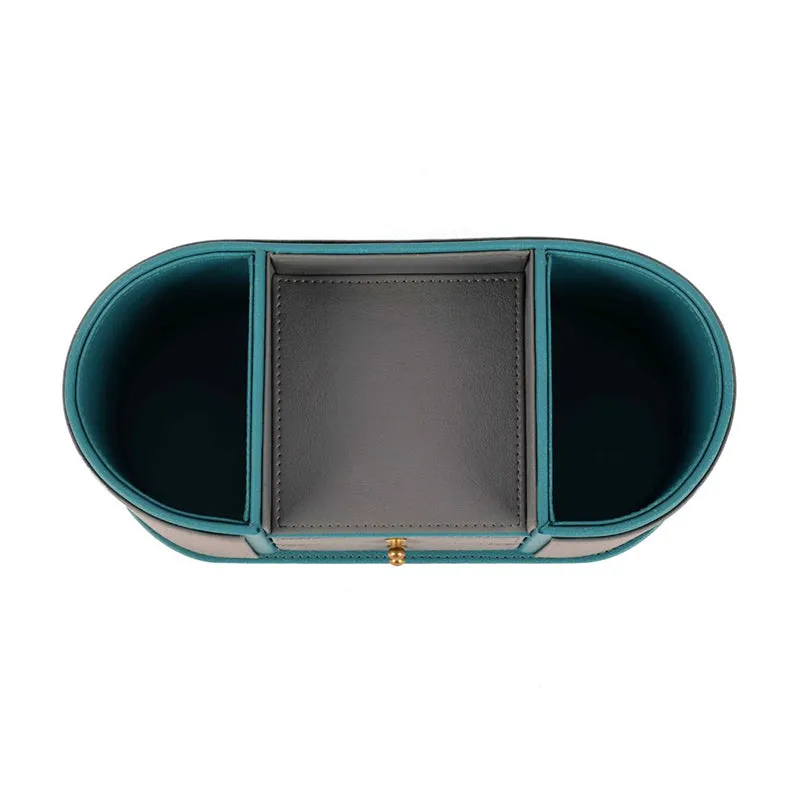 Tisca Curve Faux Leather Desk Organizer - Grey media 7
