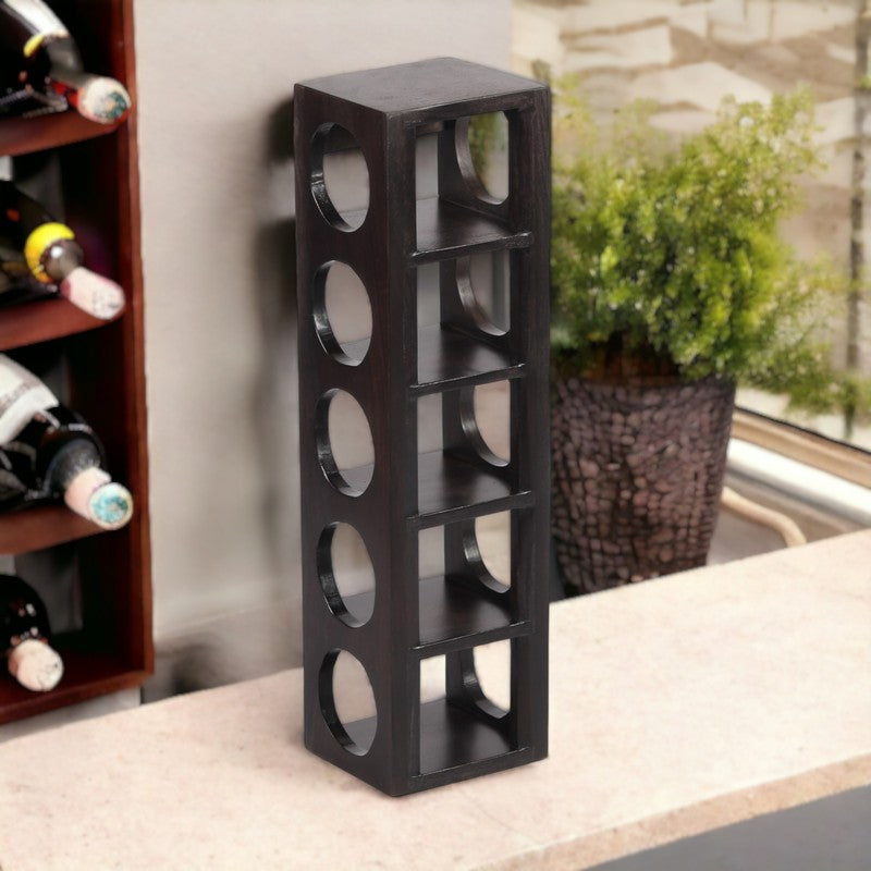 Zverox Sheesham Wooden Wine Rack - Taupe