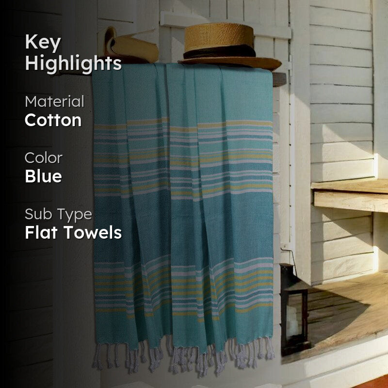 Jadore Bath Towel (Blue) - Set Of Two media 2