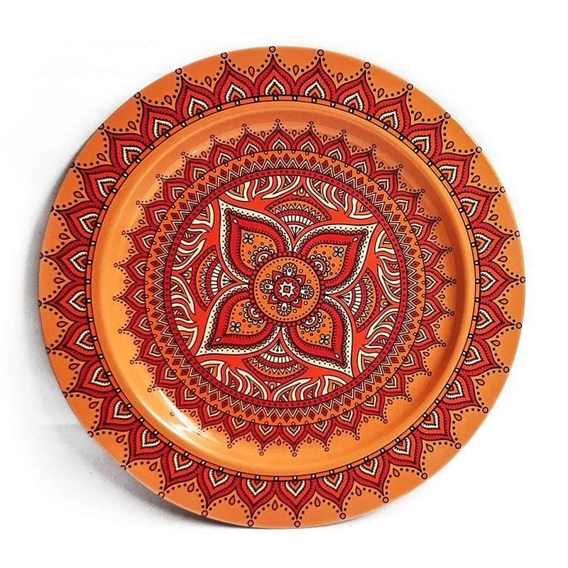 Colourful Mandala Pooja Thali media 3