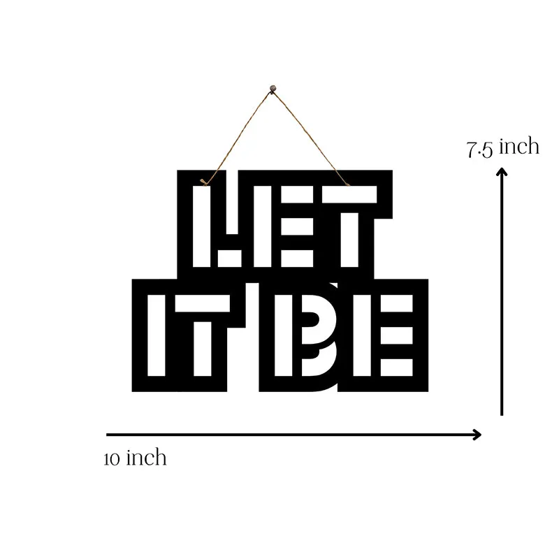 Let It Be Mild Steel Wall Accent media 5