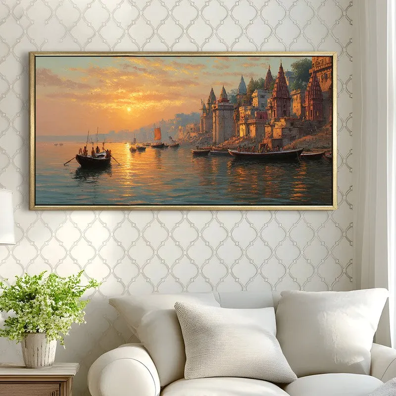 Evening Glow at the Ghats Wall Art media 1