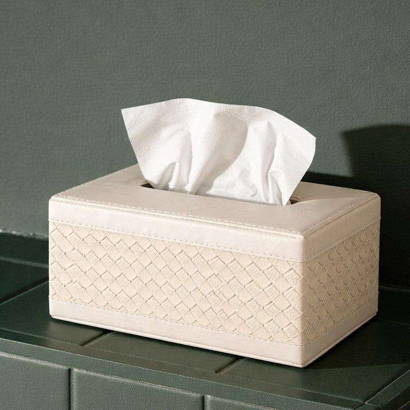 AarviDecor MonoLine Faux Leather Tissue Holder media 4