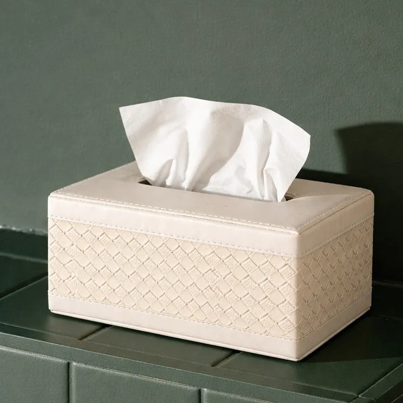 AarviDecor MonoLine Faux Leather Tissue Holder media 4