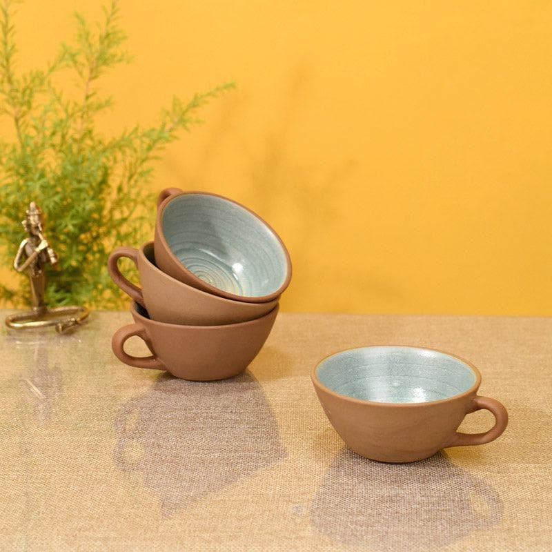 Sand Ceramic Tea Cup (125 mL Each) - Set of Four