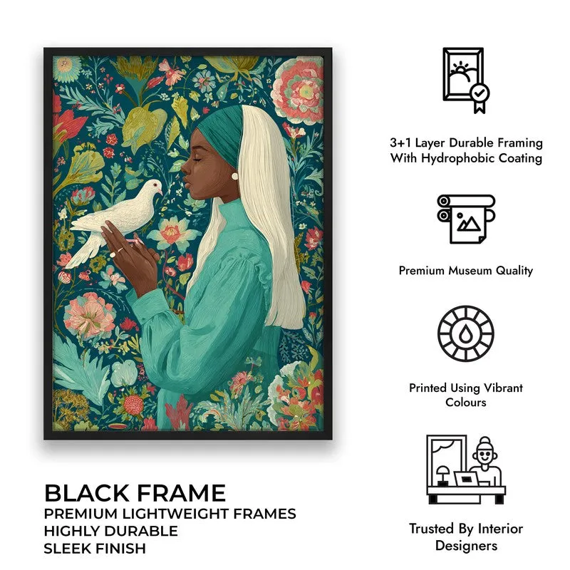 Natures Embrace Canvas Wall Painting With Black Frame media 8