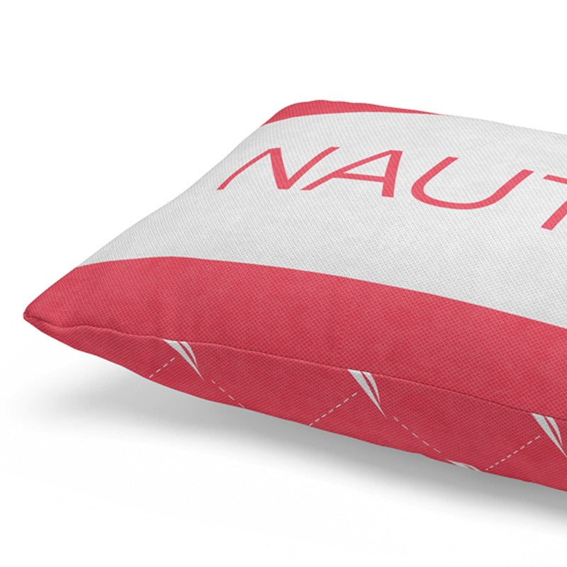 Nautica Logo Stripe Rectangular Cushion Cover (Red) - Set Of Two media 5