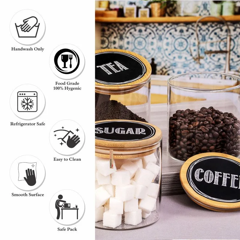 Transparent Glass Jars with Lid (650 mL Each) - Set of Three media 5