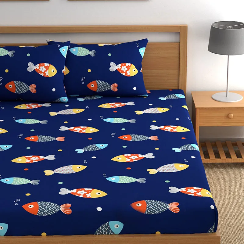 Fish Pals II Fitted Microfiber Microfiber Bedsheet - 150 GSM media 4