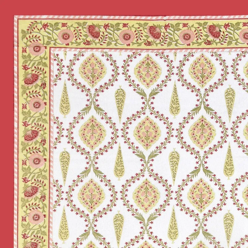 Ambi Bliss Cotton Bedsheet (Beige,Red) - 180 GSM media 7