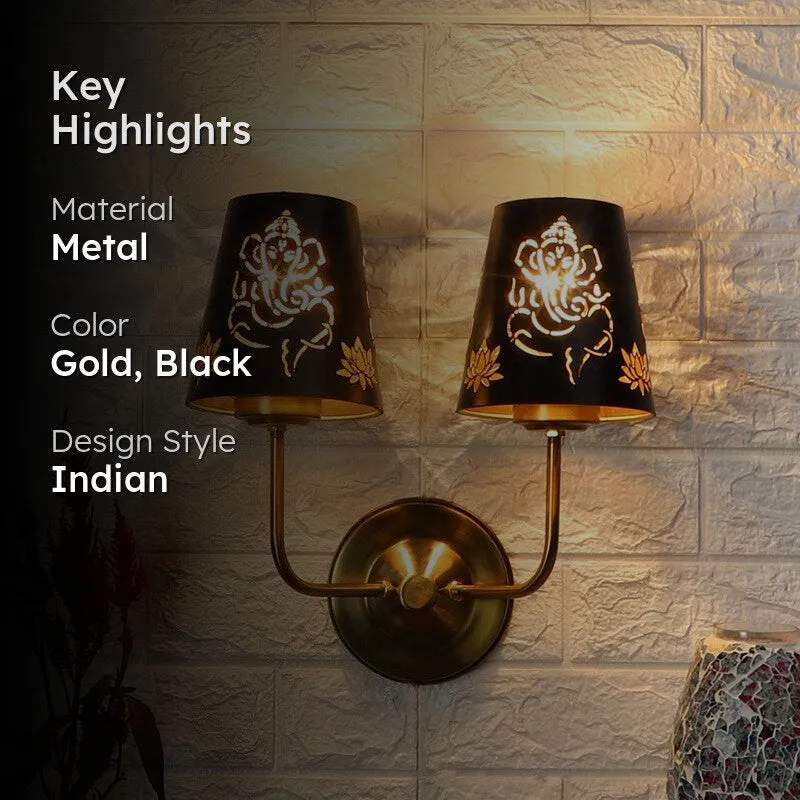 AuraCut Ganesha Duo Metal Wall Lamp media 2