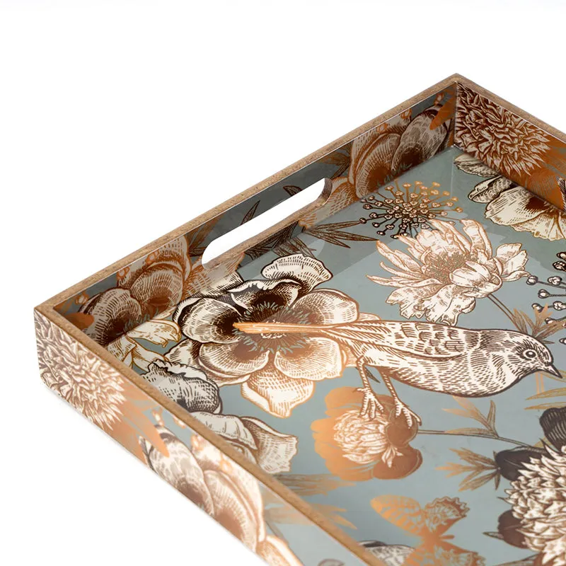 Golden Fleur Enamel Coated Serving Tray media 5