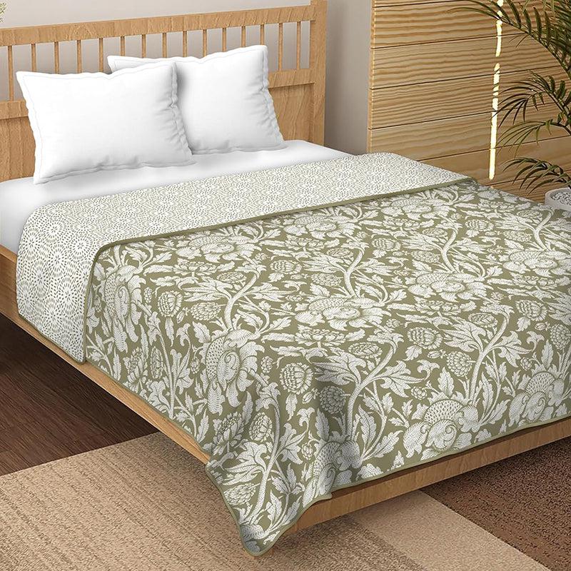 Topini Reversible Cotton Dohar (Olive Green)  - 180 GSM media 3