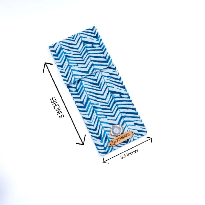 Azure Chevron Multiutility Fabric Pouch media 6