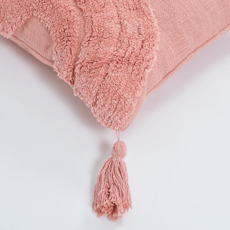 Aquila Cotton Tufted Cushion Cover (Pink) - Set Of Two media 5