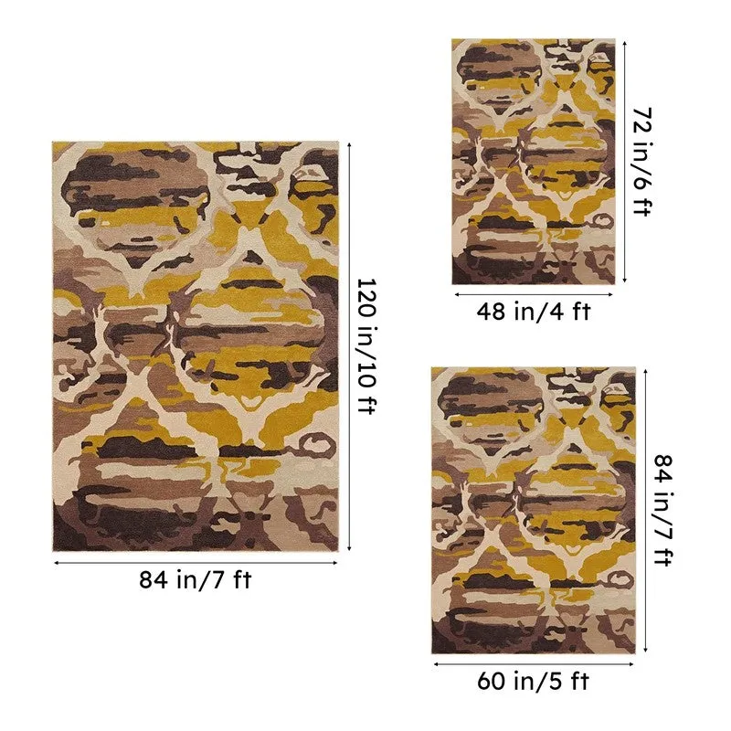 Veles Hand Tufted Abstract Wool & Nylon Carpet - Yellow media 15