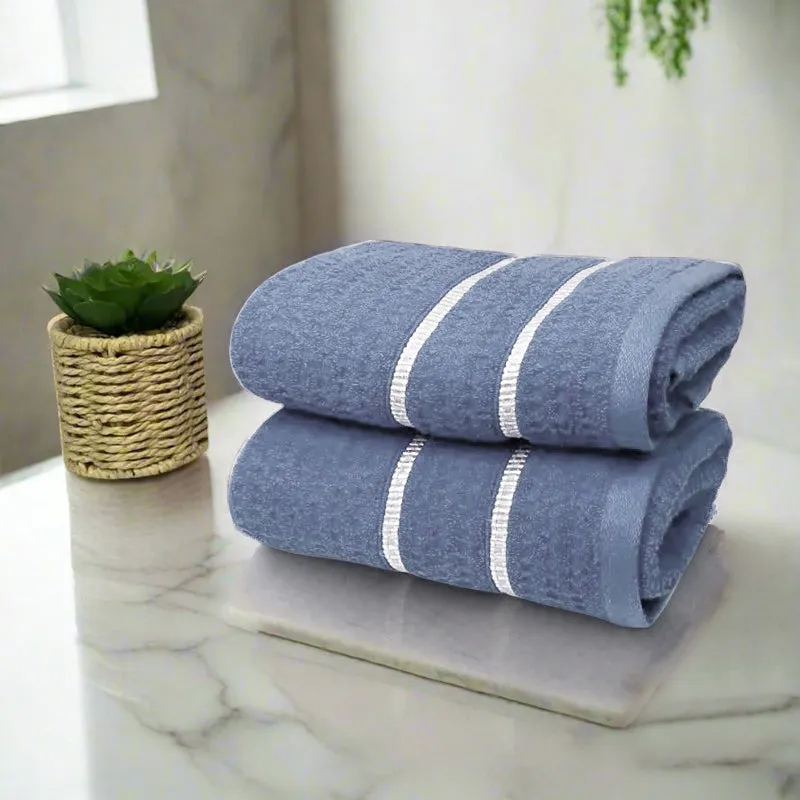 Junia Hand Towel (Blue) - Set Of Two media 1