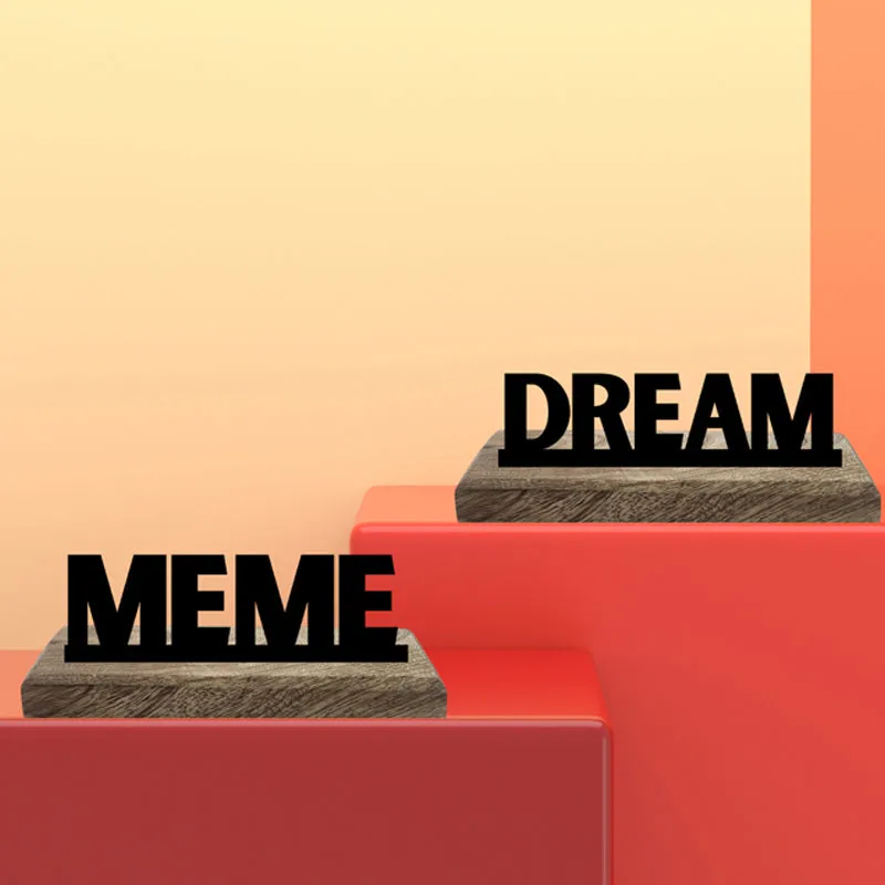 Meme Dream Typography Showpiece - Set Of Two media 3