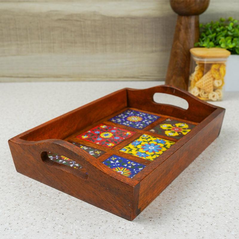 Adsara Rectangle Ethnic Serving Tray media 4