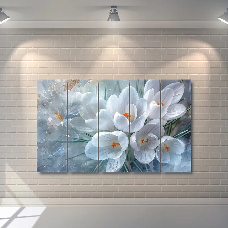 Bauhinia Whimsy Canvas Wall Art - Set Of Five media 3