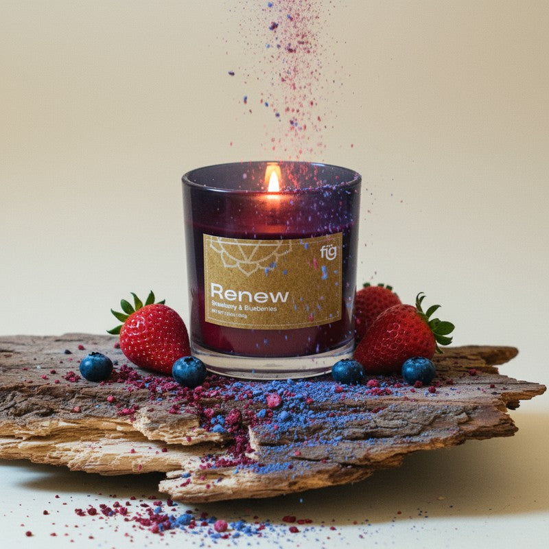 Fig Living Renew Berries Palm Wax Scented Candle media 4