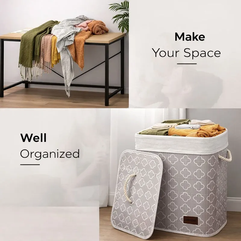 Quatrefoil Bamboo Laundry Basket media 6