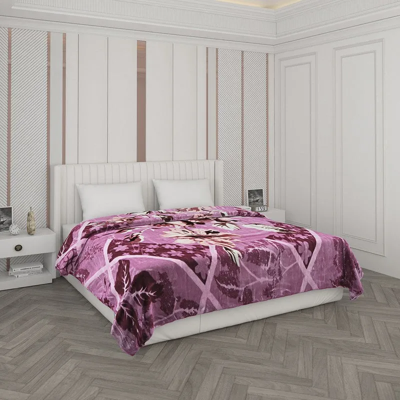 Monte Carlo Lavender Lace Blanket - 850 GSM media 1