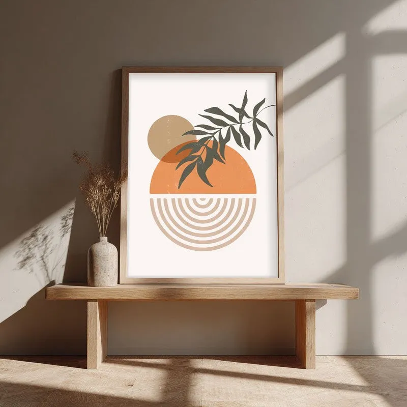 Warm Botanica Canvas Wall Painting With Brown Frame media 4