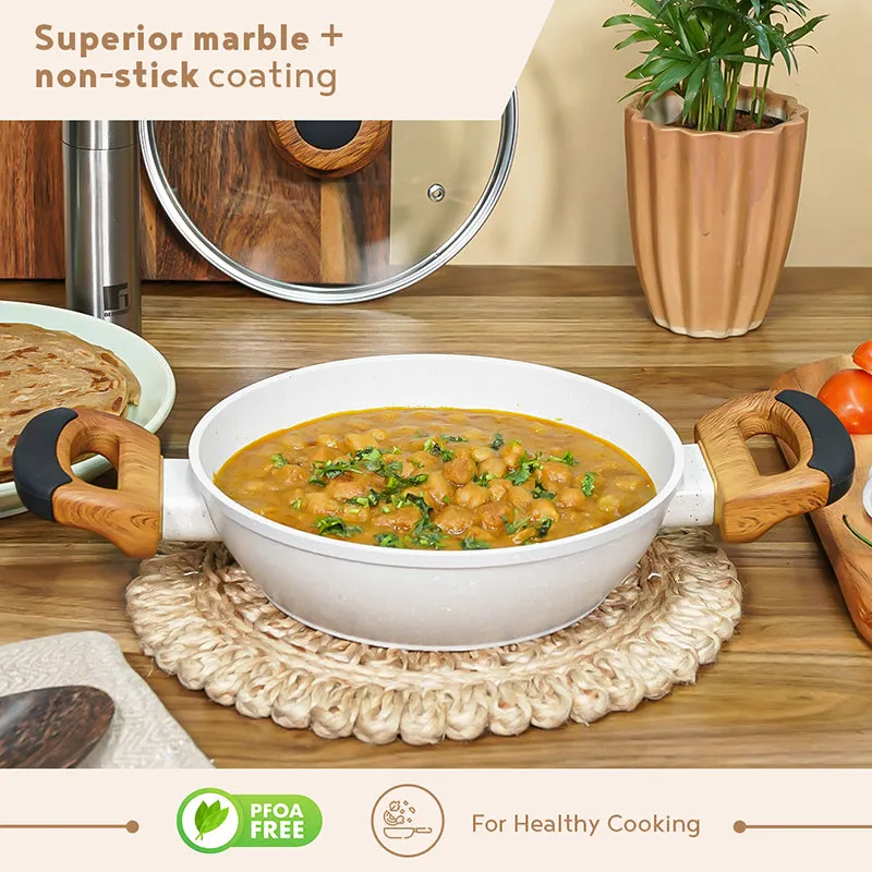 Bergner Nano Sear Non-Stick Kadhai With Lid (20 cm) - 1200 mL - 5