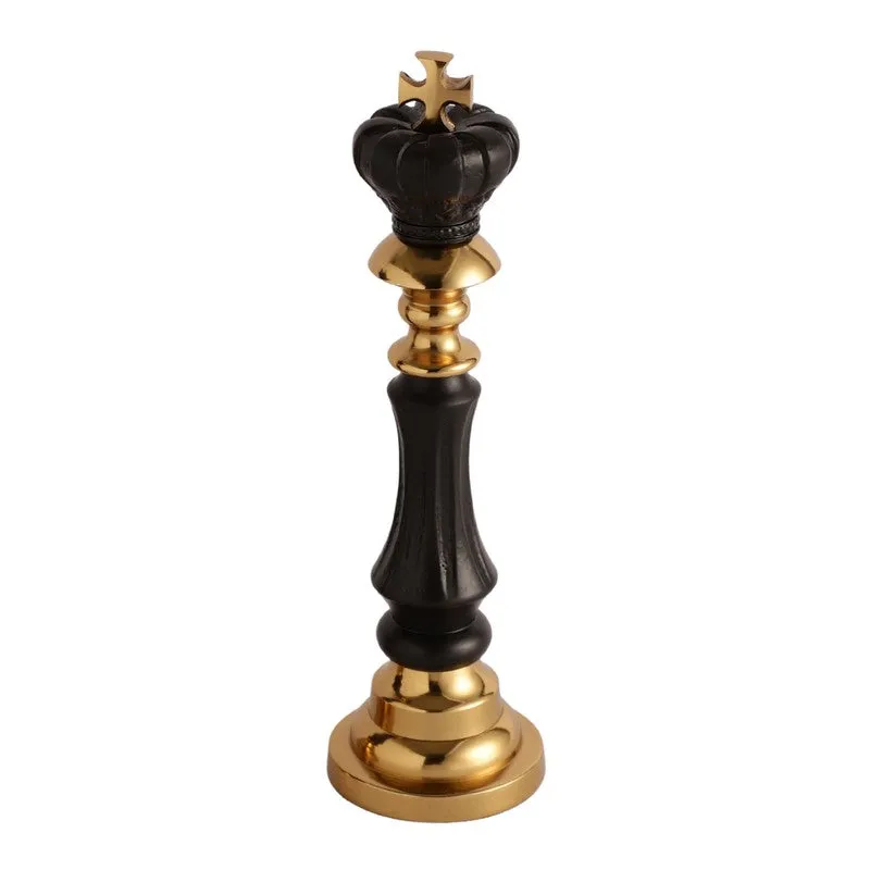 Victoris King Chess Piece- Gold,Black media 5