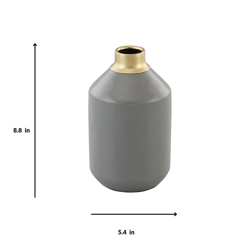 Linea Nuvo Iron Vase - Grey media 7