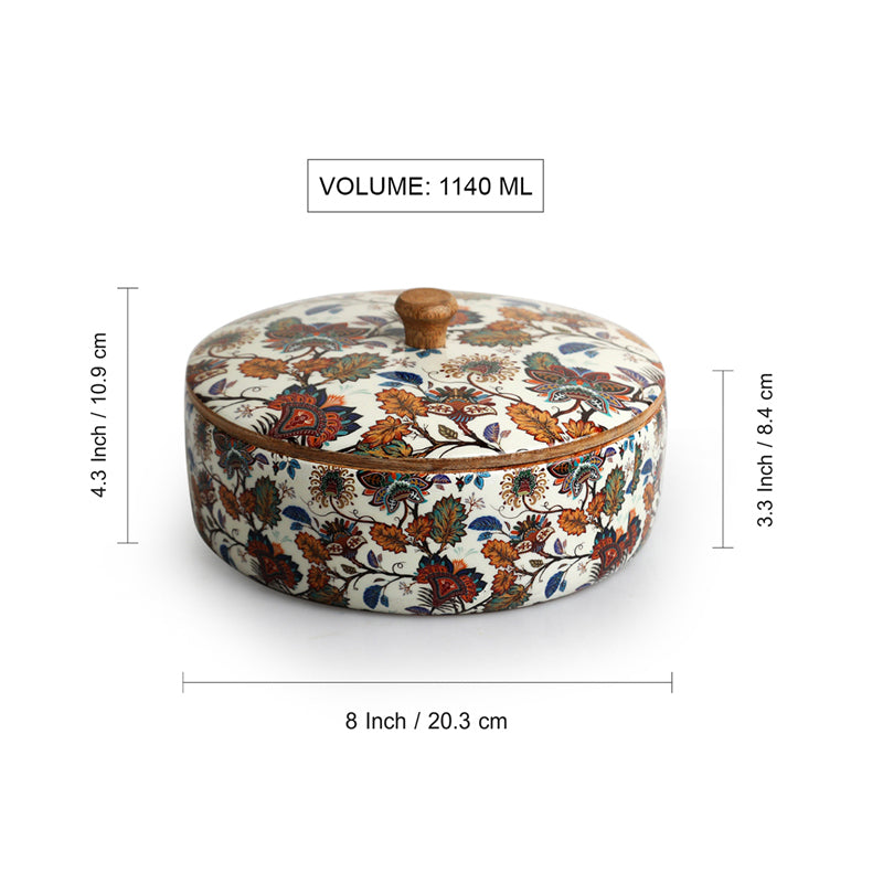 Desi Gulzar Enamelled Mango Wood Roti Box media 8