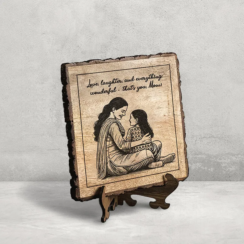 Love, Laughter & Everthing Wood Showpiece - Square media 3