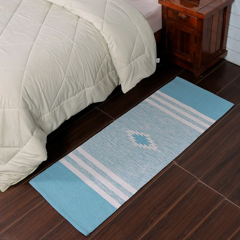 Decoria Cotton Runner Rug - Sky Blue media 3