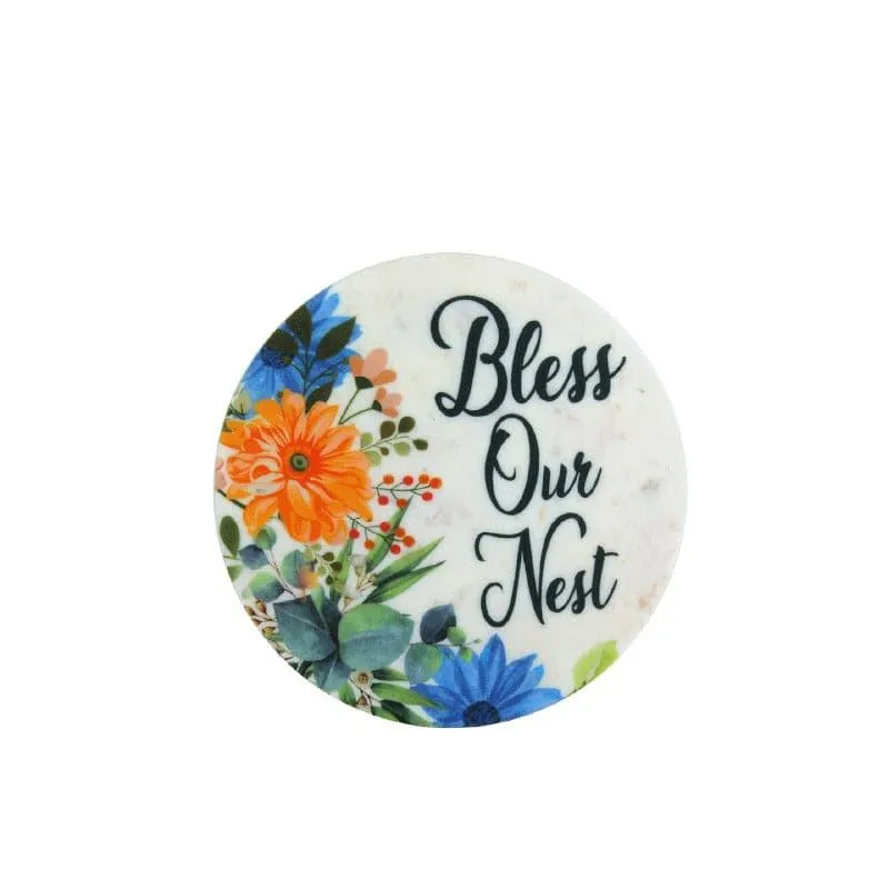 Bless Our Nest Flora Printed Marble Wall Accent media 3