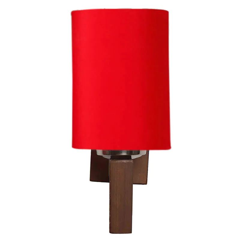 Rauthaz Cylindrical Wooden Wall Lamp media 7