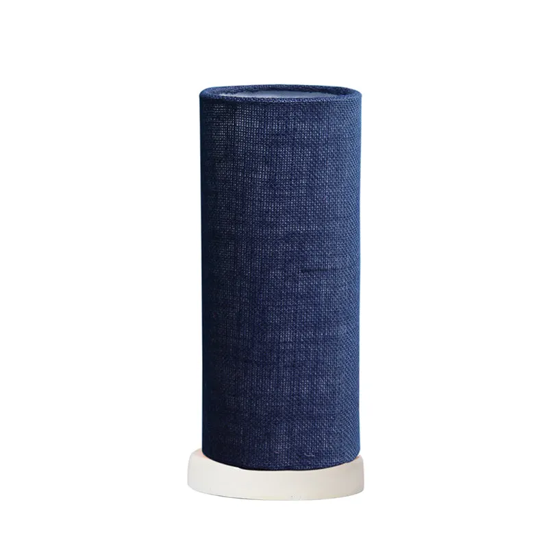 Esto Tower Wooden Table Lamp With Jute Shade - Blue,White media 8
