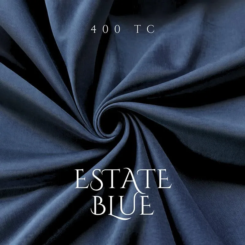 Moonweave Solid Cotton Bedsheet (Midnight Blue) - 400 TC media 6