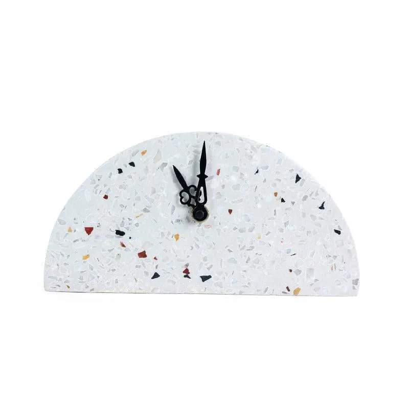 Hemi Terrazoo Hand Crafted Marble Table Clock media 6