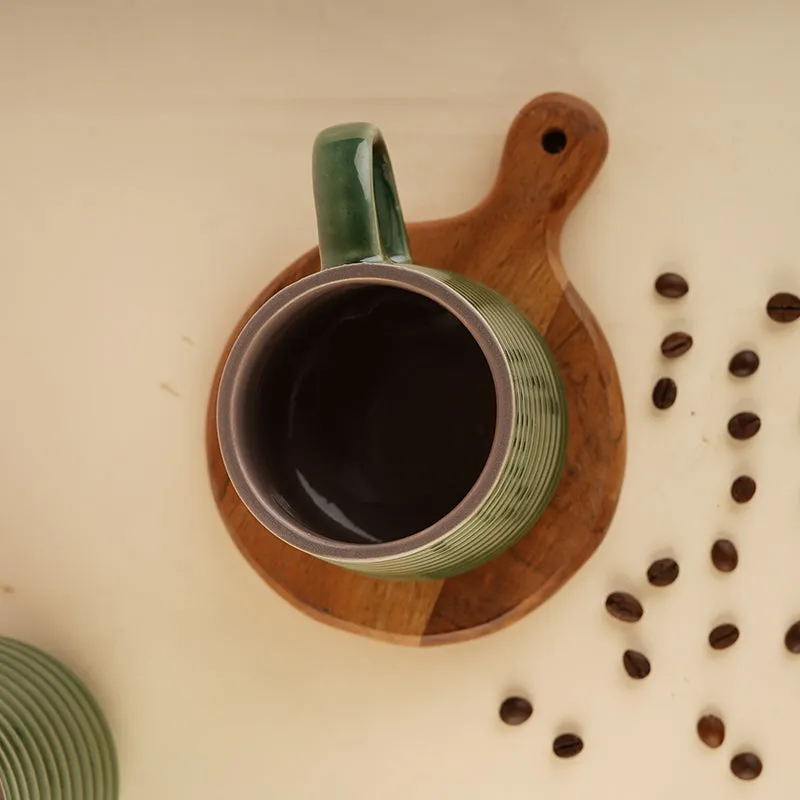 Antonella Ceramic Tea Cup (210 mL)/Green) media 5